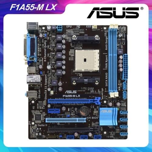 F1A55-M LX For ASUS Original Desktop Motherboard DDR3 FM1 USB 2.0 SATA II Used Motherboards AMD A55M A55