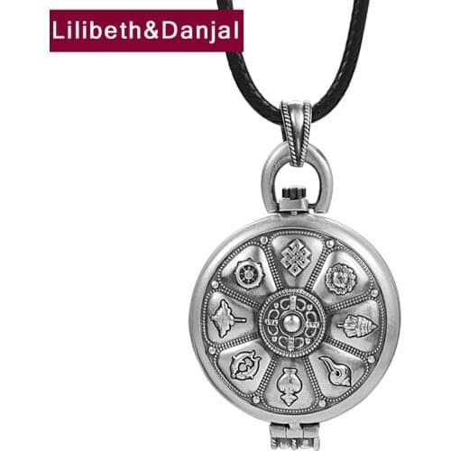 Buddhist Heart Sutra Can Be Opened Gawu Box Pure S999 Sterling Silver Necklace Pendant Jewelry Women Men 2021 Free Shipping P25