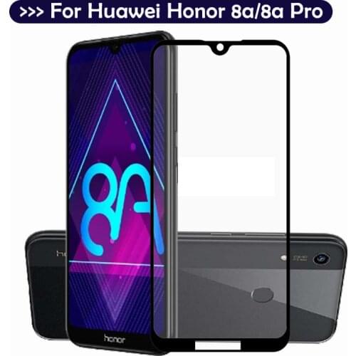 Full Cover Tempered Glass For Huawei Honor play 8a Y6 pro 2019 Screen Protector For Huawey honer 8apro Y6 prime Protective Film
