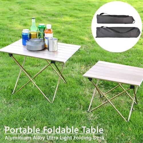 1Pc Portable Outdoor Folding Table Ultra-light Aluminum Alloy Mini Collapsible Desk for Camping Hiking Picnic Travel