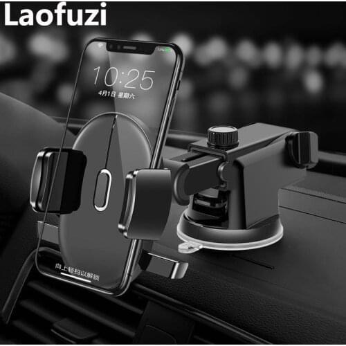 Dashboard Suction Cup Car Phone Stand Holder Flexible Adjustable Rotatable Windshield Mobile Phone Support Bracket Auto Clamp