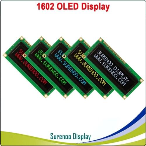 Real OLED Display, 1602 162 Character Parallel LCD Module Display LCM Screen, Build-in WS0010, Support Serial SPI