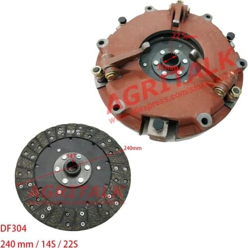 Clutch assembly with PTO disc for Dongfeng DF304 tractor with ZN390T, part number