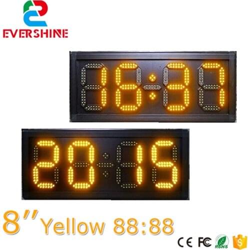 Semi-outdor RF& TCP/IP 8" inch Digital/time/temperature LED display board