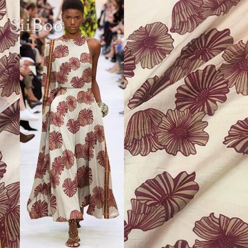 Siiboo silk cotton fabric for women summer dress shirt bonded with cotton lace designer garment Tela de seda SP6566