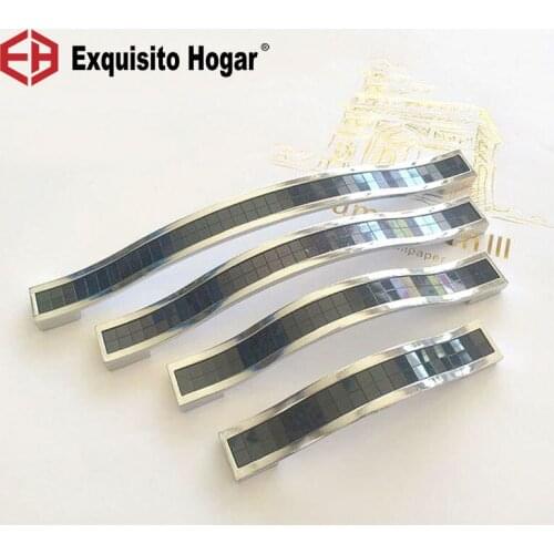 Modern New Cabinet Wardrobe Drawer Handle Black Home Hardware Handle(C.C.:192mm L:203mm)