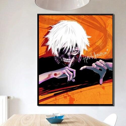 Tokyo Ghoul Colorful Anime Manga Scroll Poster Wall Art Print Decor,50 x 70 cm,No Frame