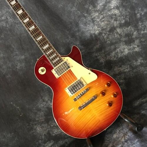 High-quality 6-string electric guitar, Tiger Flame electric guitar mahogany wood body and neck Rosewood fingerboard