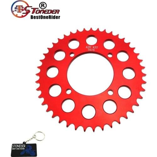 STONEDER 428 43 Teeth 76mm Rear Sprocket For 50-190cc Pit Dirt Bike Stomp Demon X WPB Orion M2R Lucky MX Atomic Pitpro