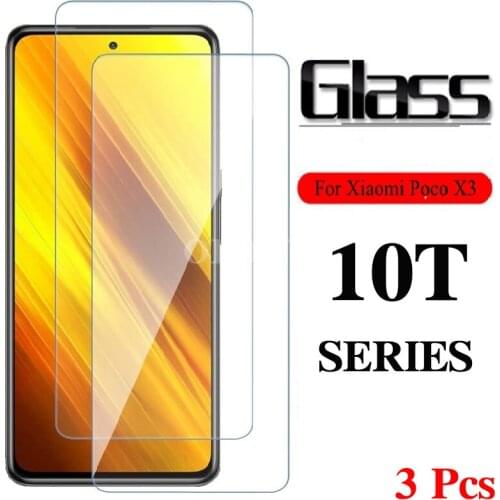 3pcs phone screen protector for xiaomi mi 10 t lite 10t mi10t pro Protective Glass for xiaomi poco x3 nfc F2-Pro Protection film