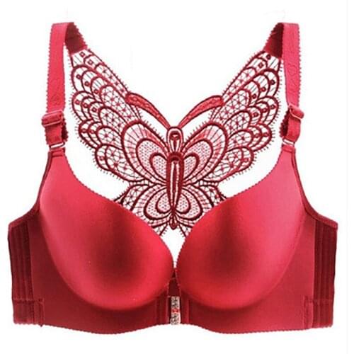 Sanderala Sexy Seamless Lingerie Super Push Up Bra Women Underwear Plus Size Brassiere Ultra Bralette Front Closure Butterfly
