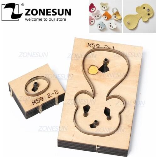 ZONESUN Bear Customized Leather Clicker Die Diy Craft Wire Earphone Collector Wood Template Steel Rule Punch Die Cutting Mould