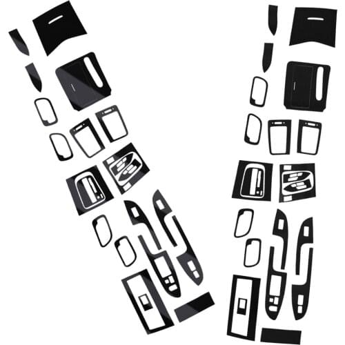 1 Set Car Carbon Fiber Texture Plastic Center Console Dashboard Cover Trim Sticker Left Hand Drive Fit for Honda Accord 7th