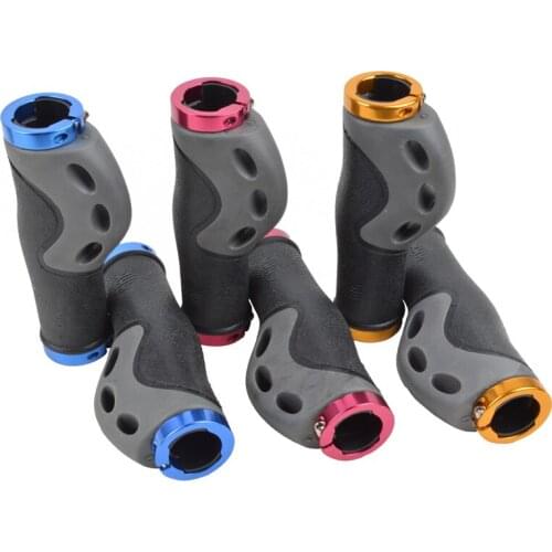NEW Durable Anti-slip Soft Rubber Aluminum Alloy Integrated Lockable Handlebar Mountain Bike Accessories Cycling Bicycle Grips