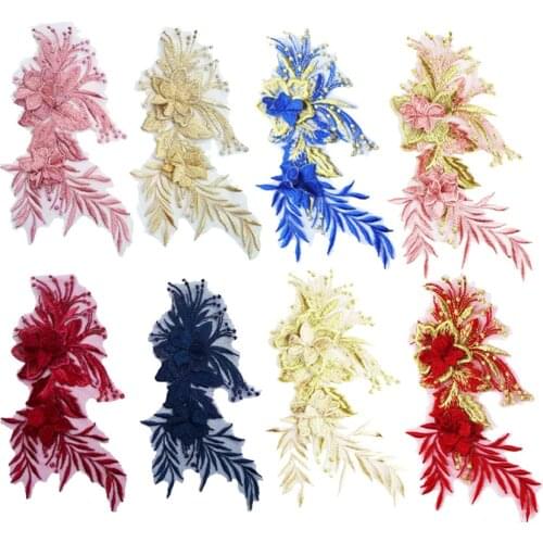 1PC Floral Collar Exquisite Red Neckline Lace Collar DIY Fine Applique DIY Lace Collar Ladies Clothing Accessories Scrapbooking