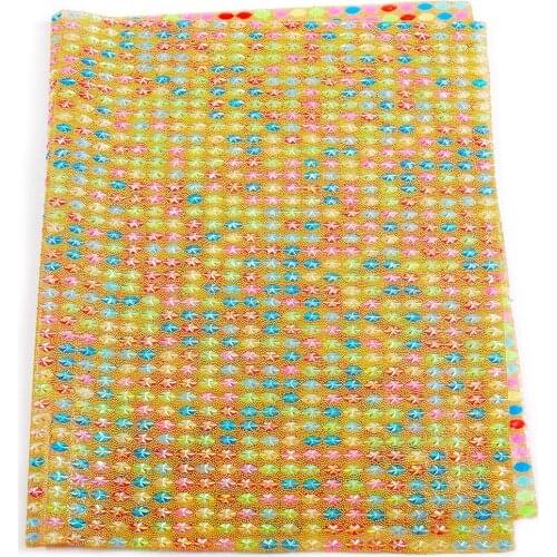 24*40CM Glass Rhinestones Stiker HotFix Rhinestone Crystal Flatback Loose Strass Rhinestone For DIY Clothes Decoration 1Pc