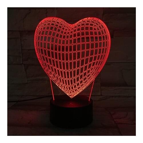 3D LED Neon Lights Love Shape Night Light Lamp USB Powered Nightlight for Bedroom Decoration on Mothers Day