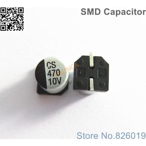 60pcs/lot 10V 470uf SMD Aluminum Electrolytic Capacitors size 6.3*7.7 470uf 10V