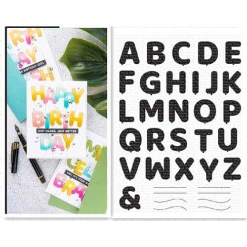 English Alphabet Pattern Stamp And Metal Die Scrapbooking Alphabet Stamp Embossing Craft Making Silicone Transparent Stamps