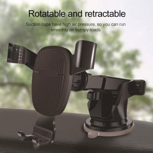 Car Phone Holder Mobile Phone Stand Steady Fixed Bracket Support Gravity sensing Auto Grip Bracket Car Interior Accessories