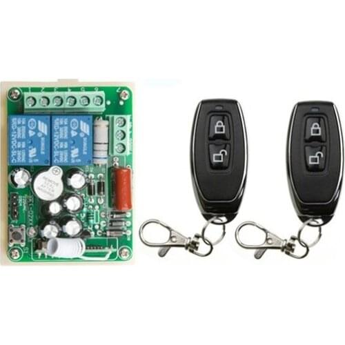 Free Shipping AC220V 2CH RF Wireless Remote Control Switch system 220V relays supply & 2 x Transmitter