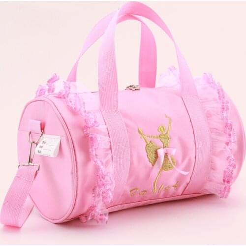 Kid Ballet Bag for Children Ballerina Dance Bag for Kids Pink Gym Dancing Shoulder Bag Girls Ballet Dance Bags Lace