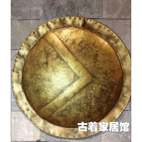 Shipping / ancient Sparta warriors 300 shield / iron / COS film simulation of ancient vintage props / bar ornaments