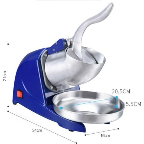 Ice shredder commercial milk tea shop shaper small electric crusher double knife NEW