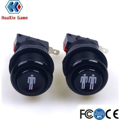 Happ Style 1 Player / 2 Player Start & American Push Buttons With Micro Switch For Arcade Machine Games Mame Jamma Parts