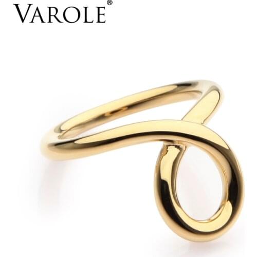 VAROLE Knot Rings Copper Gold&Silver Color Midi Ring Fashion Knuckle Rings For Women Jewelry Wholesale Bagues Anillos mujer Anel