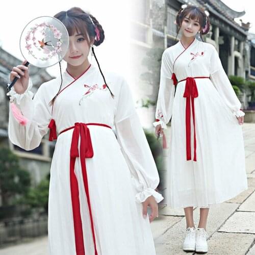 Ancient Chinese Costume Womens Hanfu Dresses Chinese Style Retro Ancient Chinese Princess Costume Performance Clothing