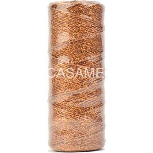 Metallic 2pcs 12ply golden Gold Silver Twine Rope Baker Twines for Craft Gift Packing spools