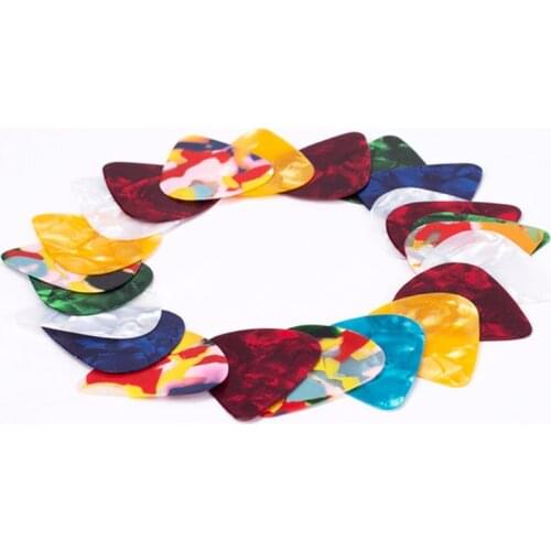50 Pcs Colorful Guitar Picks Heavy Thick Gauge Assorted Pearl Variety Sampler Pack