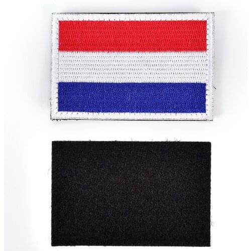 1PCS Netherlands National Flag Tactical Embroidered Patches Clothing Cap Badge Patches Armband Dutch Holland Applique Patches