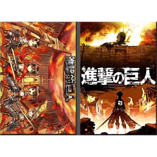 Attack On Titan Posters Anime Wall Poster Coated Paper Prints Clear Image Livingroom Bedroom Bar Cafe Decoration Home Decoration