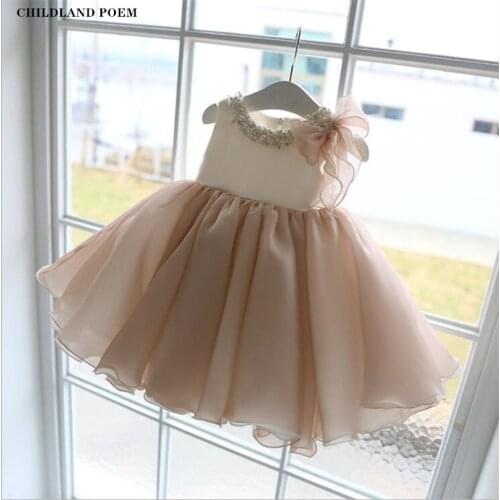Girls Dress For Party Wedding 1st Birthday Party Baby Baptism Dress Pearl Princess Kids Dresses For Girls Teenage Girl Ball Gown