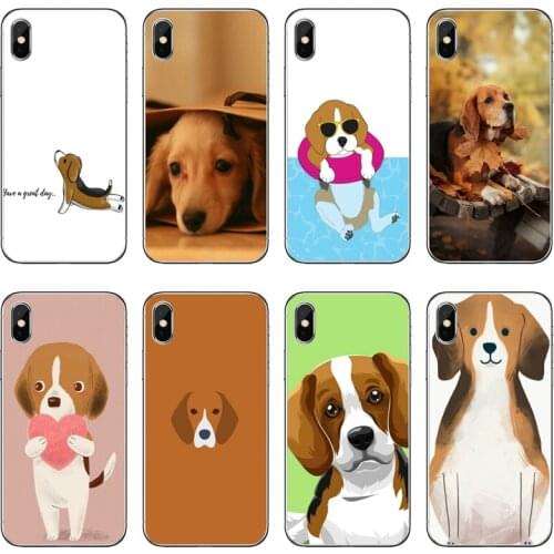 Lovely Beagle Dog Transparent Phone Case For iPhone 12 11 Pro Max Mini XS Max XR X 8 7 Plus 6 6S Plus 5 5S SE 2020