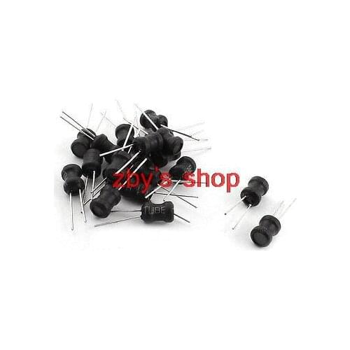 20 +-2% x 18mH 50mA 6x8mm 10% Ferrite Core Radial Lead Inductor Black