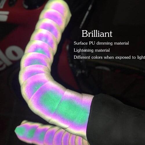 Road Bike Noctilucent Handlebar Tapes Light EVA PU Reflective Dazzle Bicycle Toughness Vibration Damping Anti-Vibration Bar Tape
