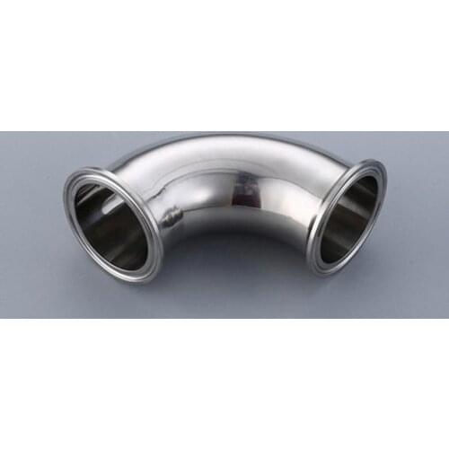 2" Tri Clamp x 45mm 1-3/4" Pipe OD SUS 316L Stainless Steel 90 Degree Elbow Sanitary Fitting Home Brew Beer Wine