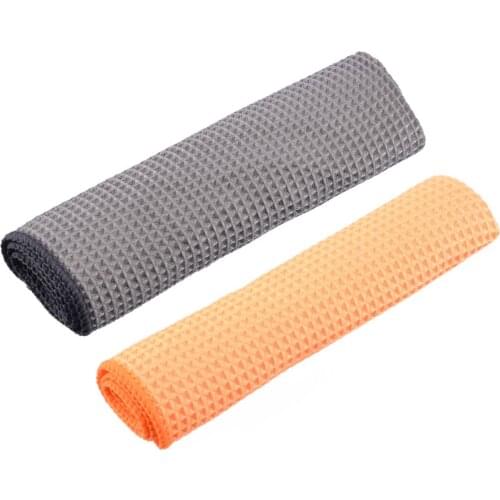Mayitr Microfiber Waffle Towel Soft Car Cleaning Home Kitche Wash Dry Polishing Detail Cloth 40x40cm