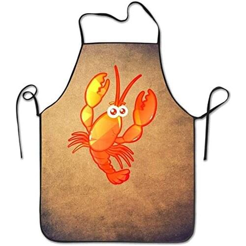 Funny Lobster Cute Lobster Aprons for Women and Men - Durable Comfortable Bib Apron Chef Kitchen Aprons for Cooking, Baking