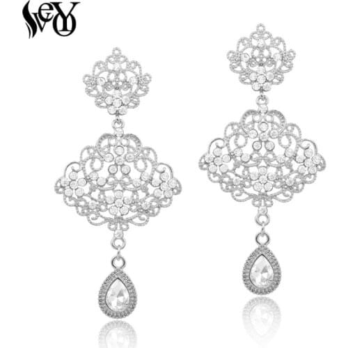 VEYO Full of Rhinestone Earrings for Woman Crystal Drop Earrings Chinese style Zinc Alloy Lead free nickel free