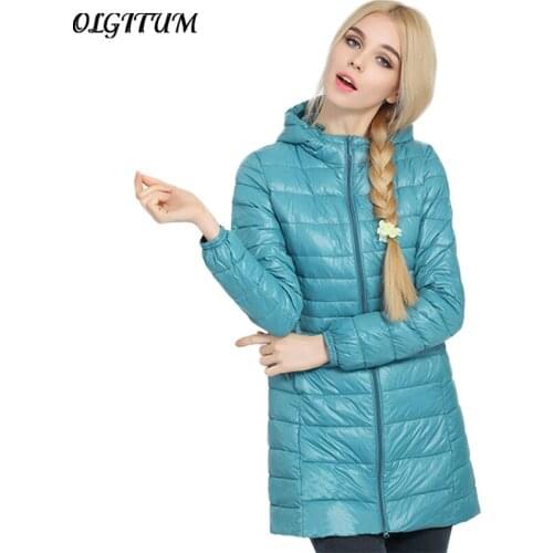 Women winter coat 2019 Top Quality Brand Ladies Long Women coats Ultra Light 90% Coat With Bag women Jackets