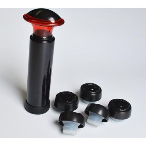 1 Pump + 5 Stoppers Split Vacuum Stopper with Pump Vacuum Sealed Bottle Plug Free Shipping