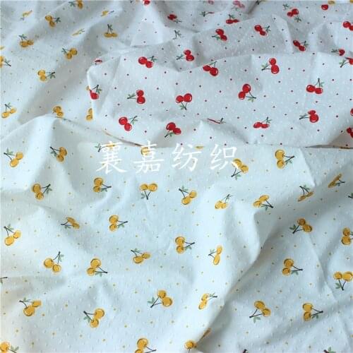 145cm X50cm High Quality Soft spots Red Fruit Cotton Fabric, Make Shirt, Dress, Underwear, Cloth
