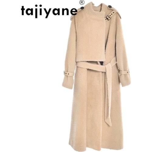2021 Clothes Winter Women Real Fur Coats Woman 100% Wool Jackets Womens Sheep Fur Long Jacket Slim Mujer Parkas TN1407