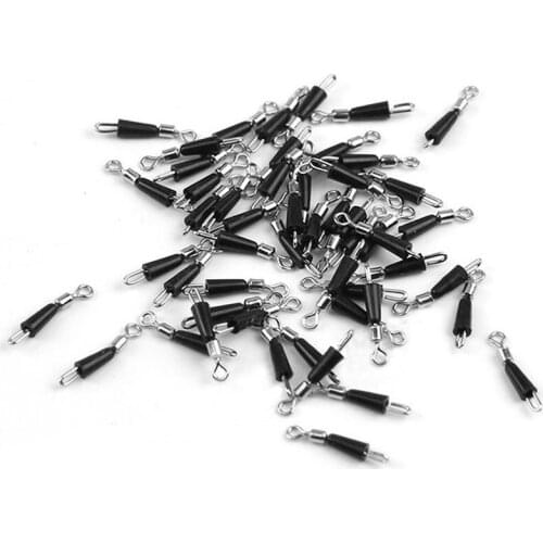 30pcs Ball Bearing Swivel Solid Rings quick fast link connector Fishing Hook