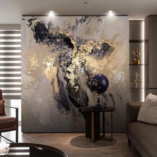 Custom 3D Wall Mural Wallpaper Abstract Golden Landscape Art Wall Painting Living Room Bedroom Background Photo Wall Paper Decor