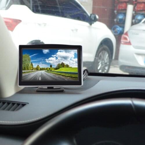 New car Monitor 5" 800*480 TFT LCD HD Screen Monitor for Car Rear Rearview Backup Camera Parking System Two inputs